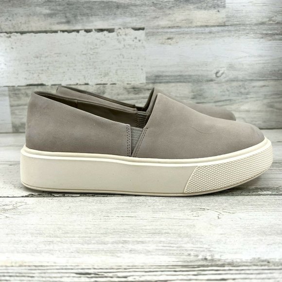 Vince Camuto Shoes - Vince Camuto Abbinna Sneaker Slip On Elastic Side Gore Grey Leather Women 8.5M.